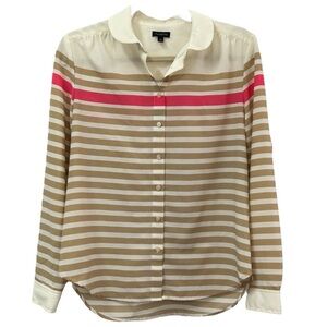 Talbots Women’s Long Sleeve‎ Striped Button Down Blouse  Sz 6